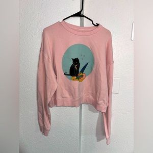 Cropped Meow Wolf Crew Neck